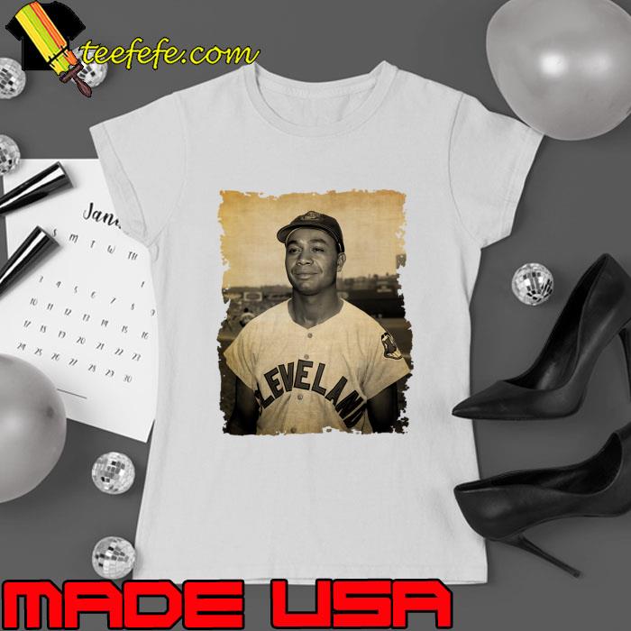 Larry Doby Centerfielder and Second Baseman in Cleveland Guardians T-Shirt Ladies tee Larry Doby Centerfielder and Second Baseman in Cleveland Guardians T-Shirt Ladies tee