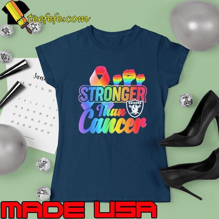 Las Vegas Raiders Stronger Than Cancer NFL 2023 Shirt Ladies tee Las Vegas Raiders Stronger Than Cancer NFL 2023 Shirt Ladies tee