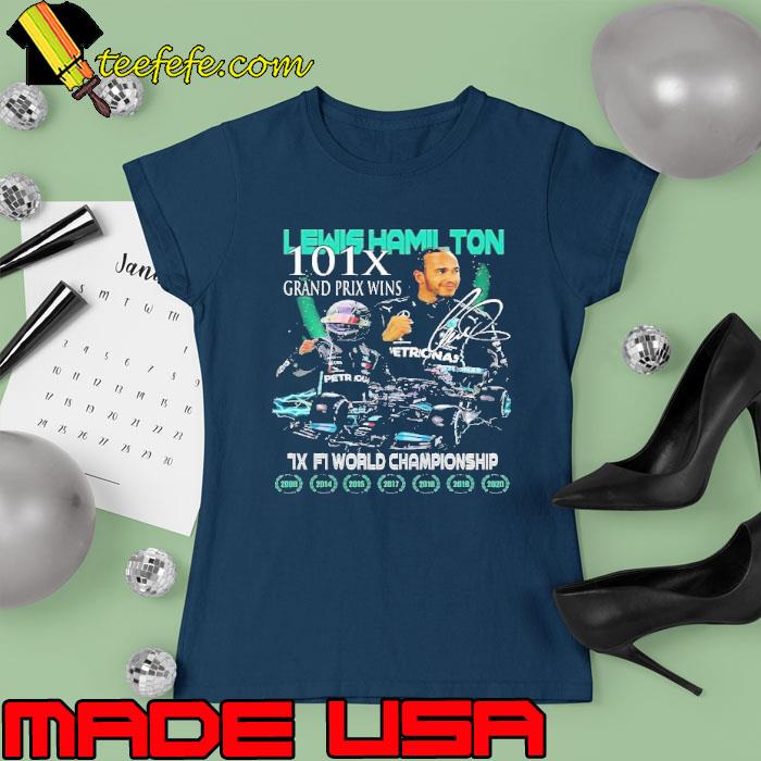 Lewis hamilton grand prix wins ix world championship signature s Ladies tee Lewis hamilton grand prix wins ix world championship signature s Ladies tee