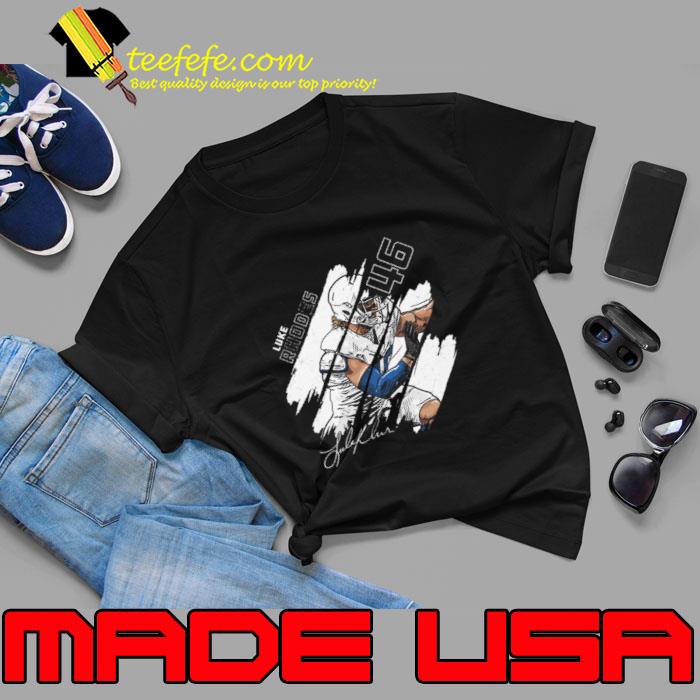 Luke Rhodes Signature Football Player Indianapolis Stripes T-Shirt