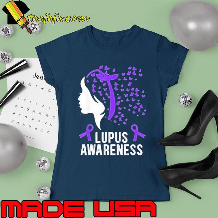 Lupus awareness butterflies ribbon purple women s Ladies tee Lupus awareness butterflies ribbon purple women s Ladies tee