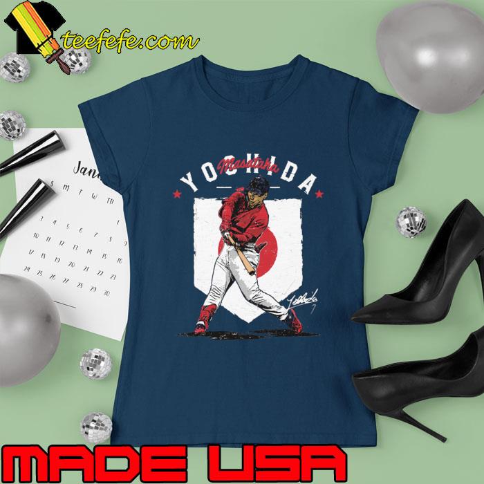 Masataka Yoshida baseball outfielder for the Boston Signature Country Flag T-Shirt Ladies tee Masataka Yoshida baseball outfielder for the Boston Signature Country Flag T-Shirt Ladies tee