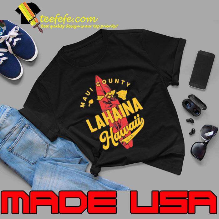 Maui County Lahaina Hawaiian USA Surfing Shirt
