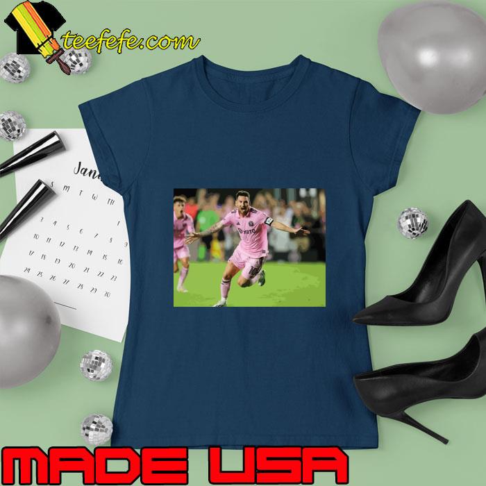 Messi Goal Illustration Legend Football Texas Miami T-Shirt Ladies tee Messi Goal Illustration Legend Football Texas Miami T-Shirt Ladies tee
