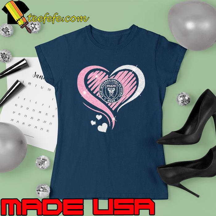 Miami Inter heart diamond 2023 s Ladies tee Miami Inter heart diamond 2023 s Ladies tee