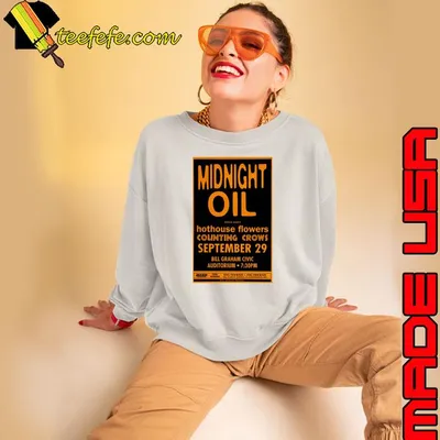 Midnight Oil Hothouse Flowers Counting Crows Concert tour T-Shirt