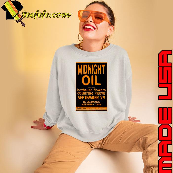 Midnight Oil Hothouse Flowers Counting Crows Concert tour T-Shirt