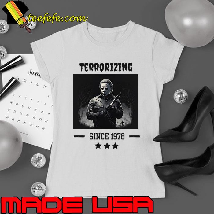 Mixhael myers terrorizing since 1978 retro halloween stars T-Shirt Ladies tee Mixhael myers terrorizing since 1978 retro halloween stars T-Shirt Ladies tee