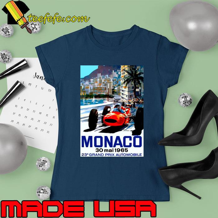 Monaco 30 mai 1965 23 Grand Prix Automobile Racing T-Shirt Ladies tee Monaco 30 mai 1965 23 Grand Prix Automobile Racing T-Shirt Ladies tee