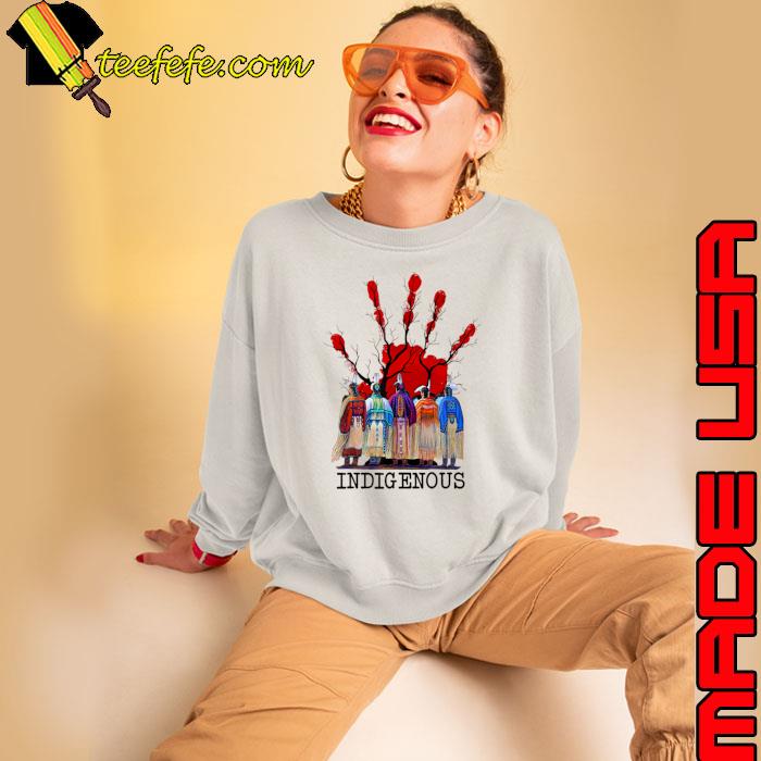 Native American Indigenous Red Hand Women T-Shirt