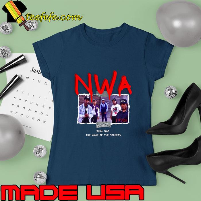 NWA Real Rap The Voice Of The Streets 1990s T-Shirt Ladies tee NWA Real Rap The Voice Of The Streets 1990s T-Shirt Ladies tee