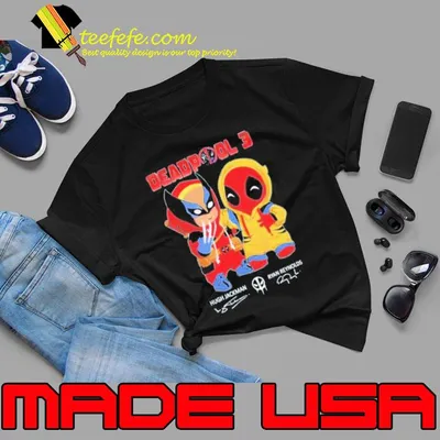 Official Deadpool 3 Hugh Jackman And Ryan Reynolds Signature Shirt