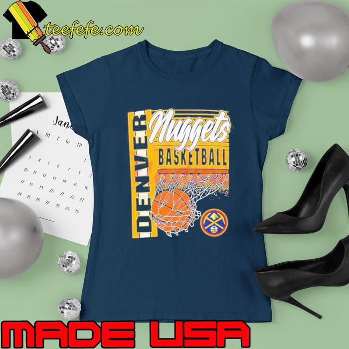 Official Denver Nuggets Navy Swish NBA 2023 s Ladies tee Official Denver Nuggets Navy Swish NBA 2023 s Ladies tee