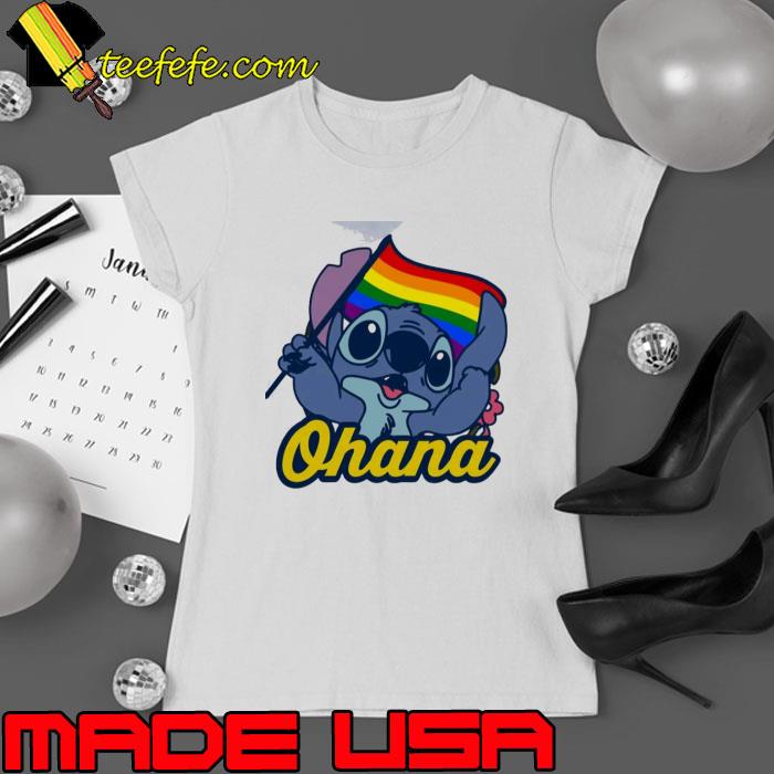 Ohana Stitch Memorial Day LGBT Flag Shirt Ladies tee Ohana Stitch Memorial Day LGBT Flag Shirt Ladies tee