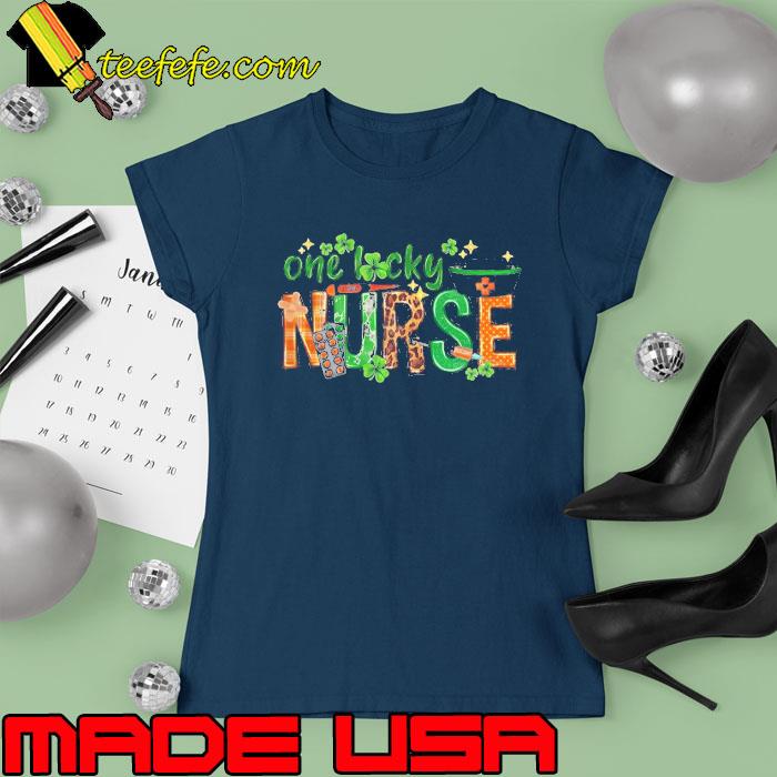 One Lucky Nurse With Elements St Patricks Day s Ladies tee One Lucky Nurse With Elements St Patricks Day s Ladies tee