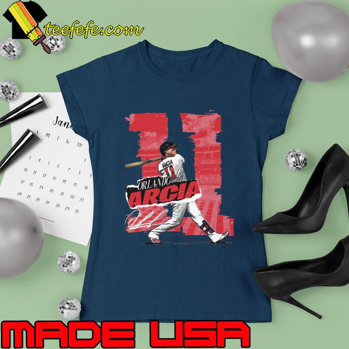 Orlando Arcia Shortstop and Second Baseman Atlanta Rough T-Shirt Ladies tee Orlando Arcia Shortstop and Second Baseman Atlanta Rough T-Shirt Ladies tee