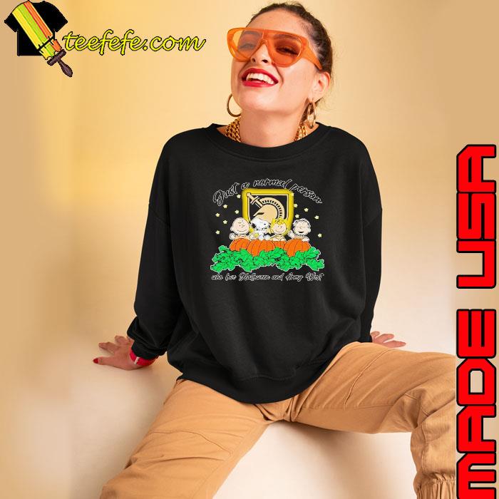 Peanuts Just A Normal Person Who Love Halloween And Army West Logo 2023 Shirt Sweatshirt Peanuts Just A Normal Person Who Love Halloween And Army West Logo 2023 Shirt Sweatshirt