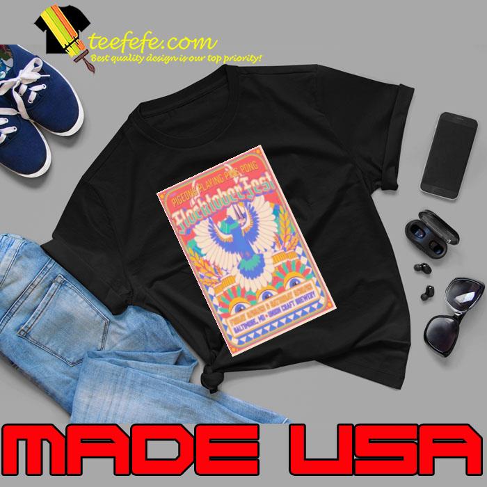 Pigeons playing ping pong band flocktoberfest baltimore md union craft brewery september 29 and 30 2023 poster s Unisex Pigeons playing ping pong band flocktoberfest baltimore md union craft brewery september 29 and 30 2023 poster s Unisex