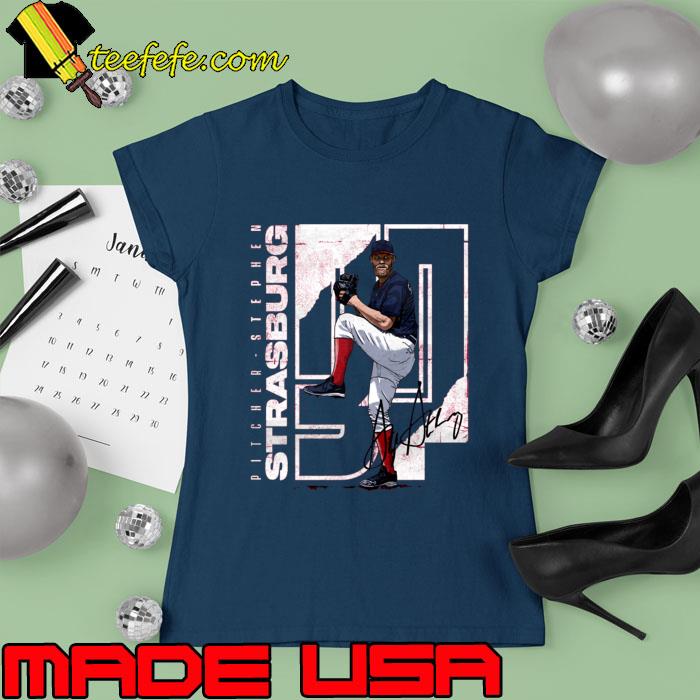 Pitcher Stephen Strasburg Washington Stretch Signature T-Shirt Ladies tee Pitcher Stephen Strasburg Washington Stretch Signature T-Shirt Ladies tee