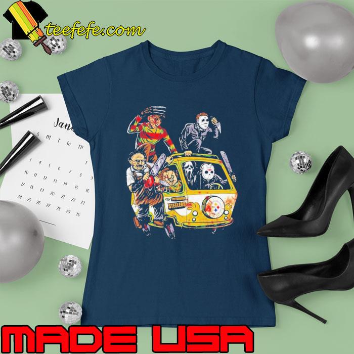 Pittsburgh Steelers Horror Movies Characters Halloween 2023 s Ladies tee Pittsburgh Steelers Horror Movies Characters Halloween 2023 s Ladies tee