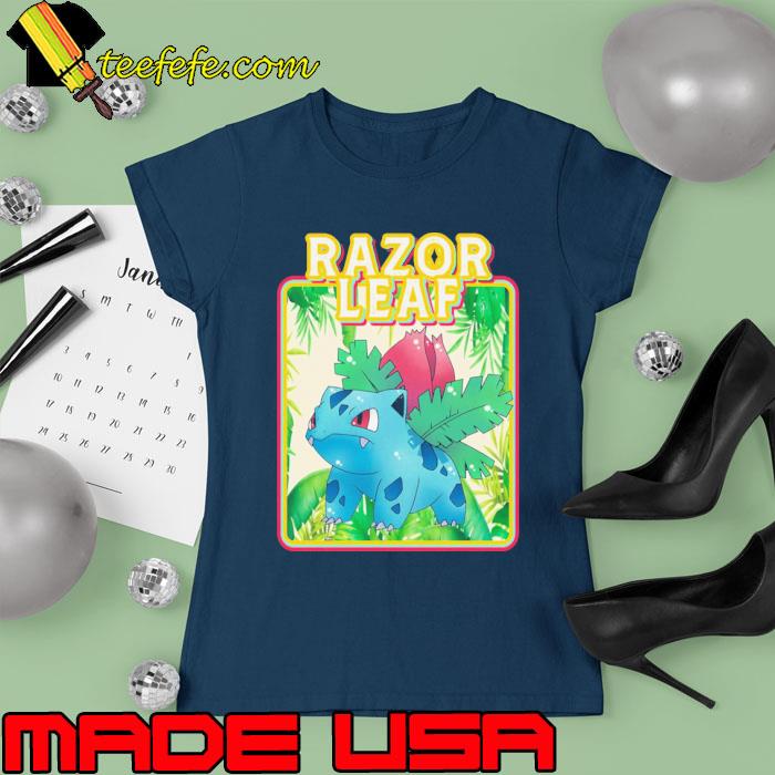 Pokemon Anime Razor Leaf Art s Ladies tee Pokemon Anime Razor Leaf Art s Ladies tee