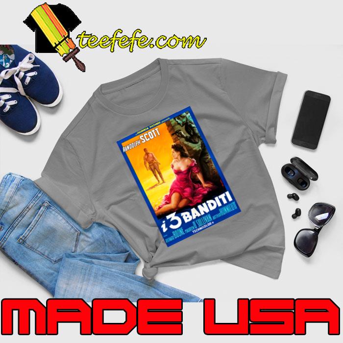 Randolph Scott Richard Boone The Tall T Italian Poster T-Shirt Unisex Randolph Scott Richard Boone The Tall T Italian Poster T-Shirt Unisex