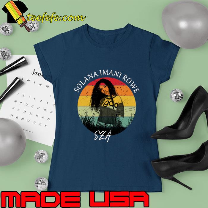 Retro Sunset SZA Singer Solana Imani Rowe T-Shirt Ladies tee Retro Sunset SZA Singer Solana Imani Rowe T-Shirt Ladies tee