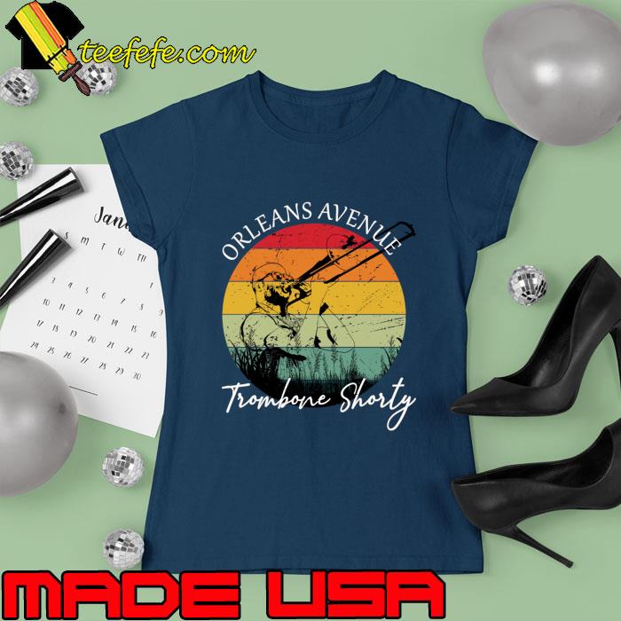 Retro Sunset Trombone Shorty Orleans Avenuw T-Shirt Ladies tee Retro Sunset Trombone Shorty Orleans Avenuw T-Shirt Ladies tee