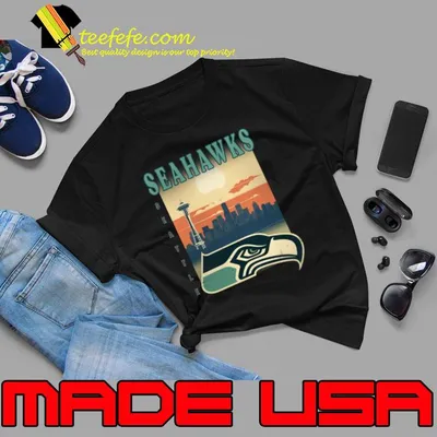Seattle Seahawks Symbol City Baseball Vintage Style T-Shirt