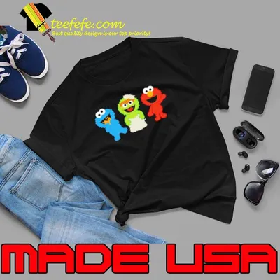 Sesame Street Baby Cookie Monster Oscar And Elmo shirt