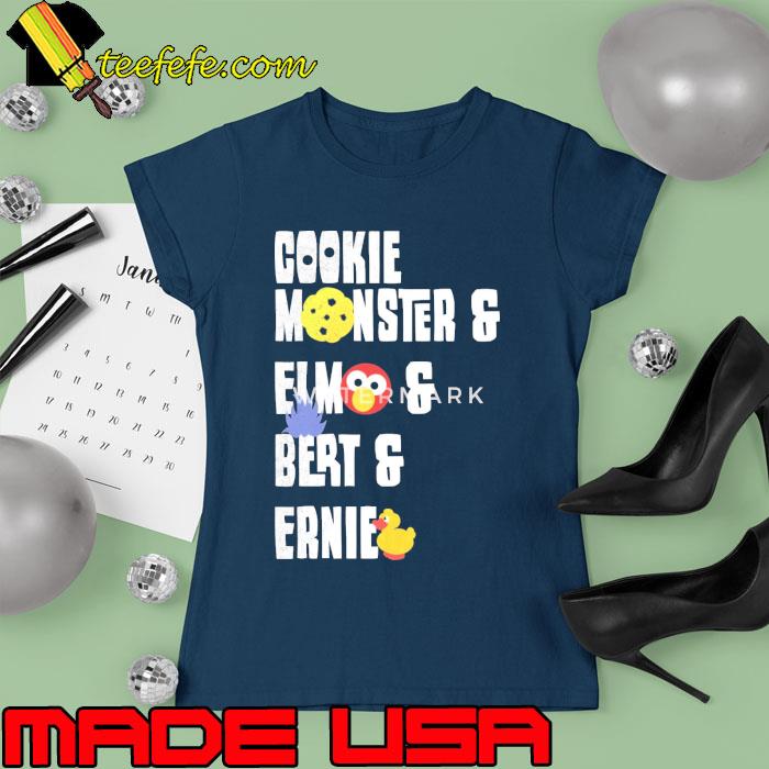 Sesame Street Cookie Monster Elmo Bert Ernie s Ladies tee Sesame Street Cookie Monster Elmo Bert Ernie s Ladies tee