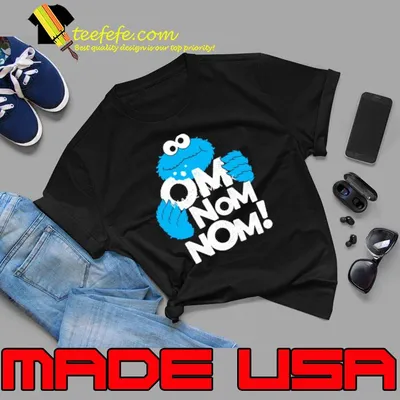 Sesame Street Cookie Monster Om Nom Nom shirt