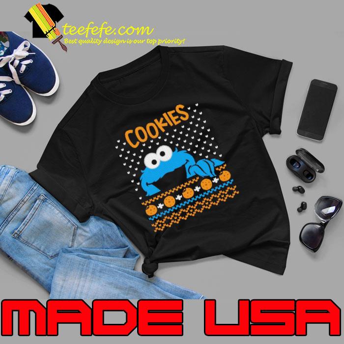 Sesame Street Cookie Monster Ugly Xmas shirt