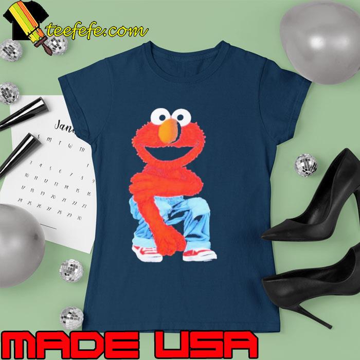Sesame Street Elmo In Jeans Single Stitch TShirt Ladies tee Sesame Street Elmo In Jeans Single Stitch TShirt Ladies tee