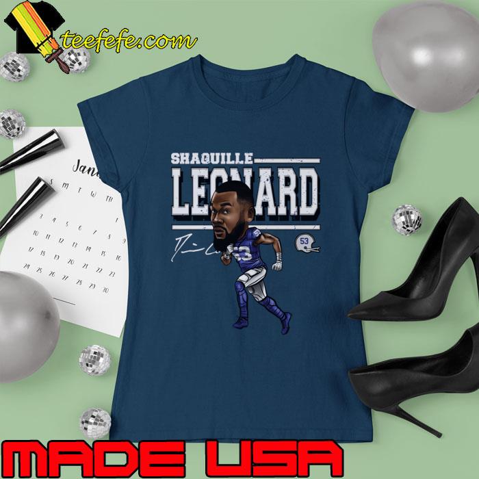 Shaquille Leonard Indianapolis Cartoon T-Shirt Ladies tee Shaquille Leonard Indianapolis Cartoon T-Shirt Ladies tee