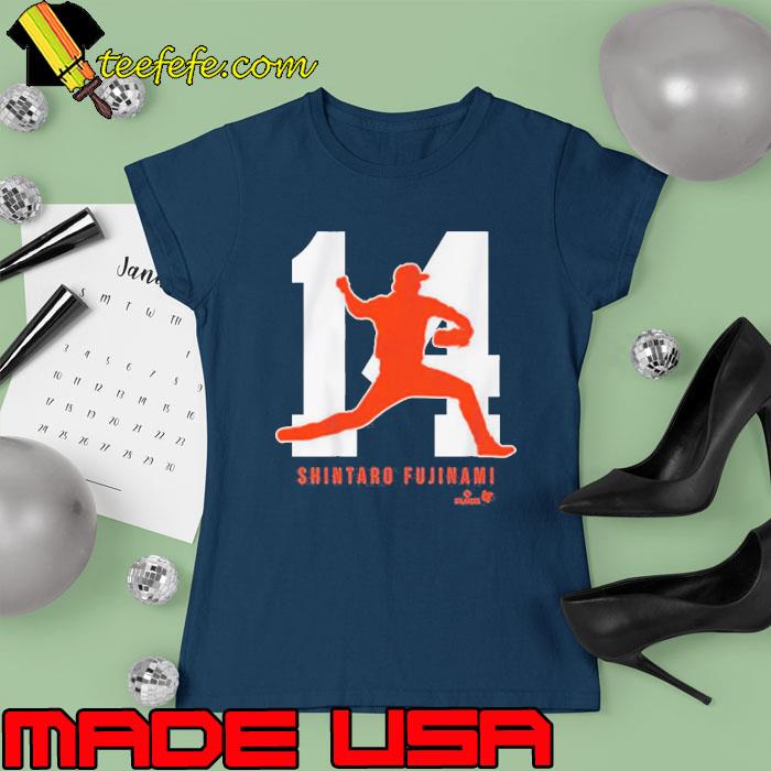 Shintaro Fujinami 14 Number Silo Baseball Shirt Ladies tee Shintaro Fujinami 14 Number Silo Baseball Shirt Ladies tee
