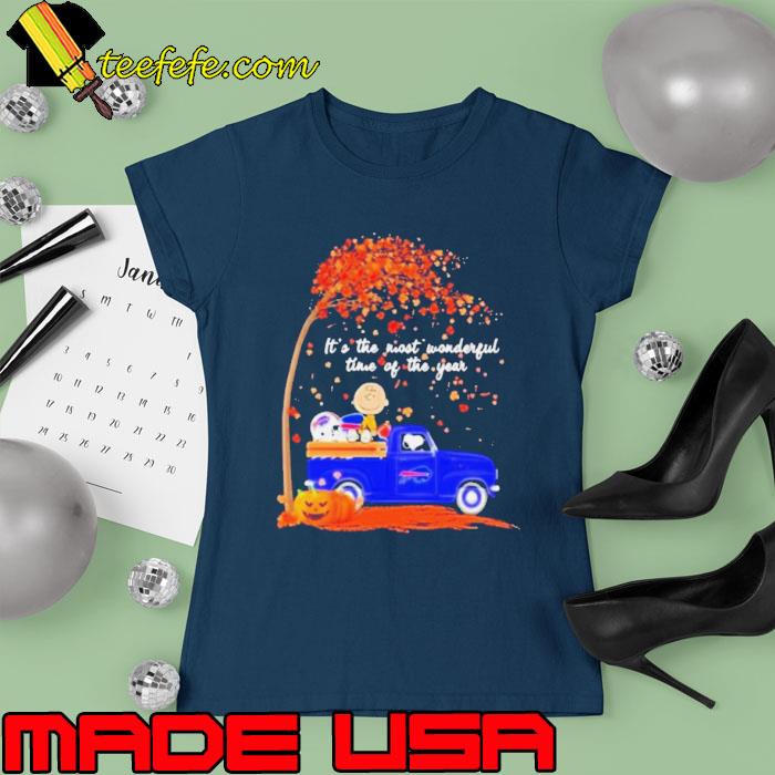 Snoopy And Charlie Brown Buffalo Bills It’s The Most Wonderful Time Of The Year Shirt Ladies tee Snoopy And Charlie Brown Buffalo Bills It’s The Most Wonderful Time Of The Year Shirt Ladies tee