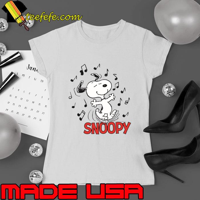 Snoopy bang happy music peanuts T-Shirt Ladies tee Snoopy bang happy music peanuts T-Shirt Ladies tee
