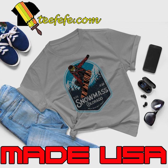 Snowmass Colorado Snowboarding Elev 12510 Warre River Shirt Unisex Snowmass Colorado Snowboarding Elev 12510 Warre River Shirt Unisex
