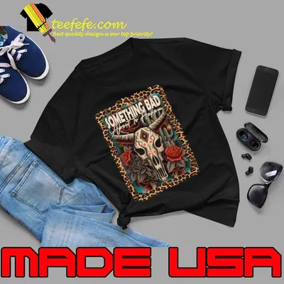 Something Bad About To Happen Leopard Cactus Deserts Bull Skull T-Shirt