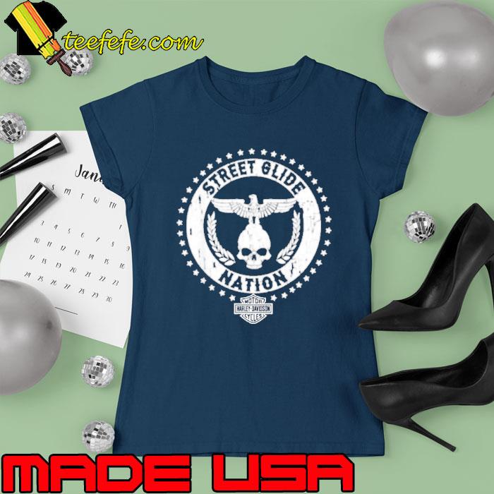 Street Glide Nation Skull Eagle s Ladies tee Street Glide Nation Skull Eagle s Ladies tee