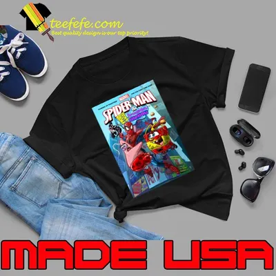 Teaming Up Together Marvel For The Frist Time ever Spider Sponge Bob T-Shirt