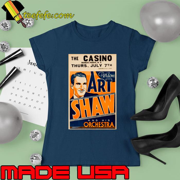 The Casino Art Shaw & his Orchestra concert tour T-Shirt Ladies tee The Casino Art Shaw & his Orchestra concert tour T-Shirt Ladies tee