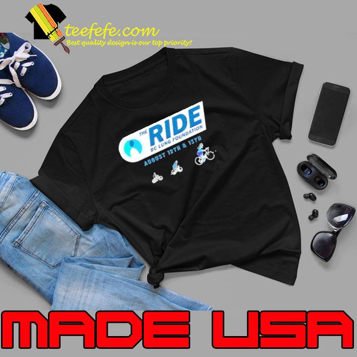 The ride bc lung foundation august 12th shirt
