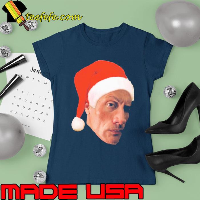 The Rock Eyebrow Raise Face Christmas Meme Shirt Ladies tee The Rock Eyebrow Raise Face Christmas Meme Shirt Ladies tee
