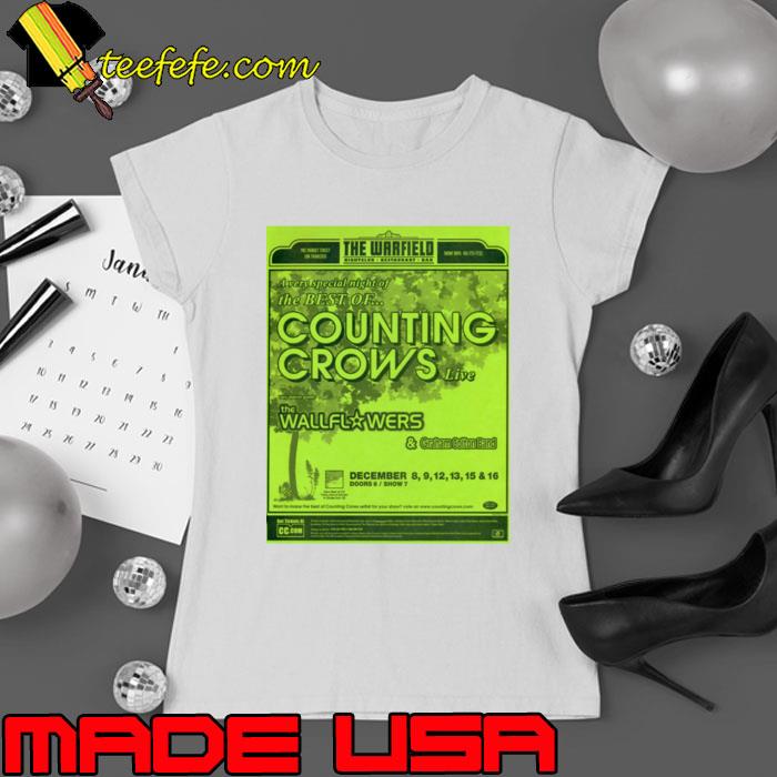 The Warfield Very Special Night Of Best Of Counting Crows Concert T-Shirt Ladies tee The Warfield Very Special Night Of Best Of Counting Crows Concert T-Shirt Ladies tee