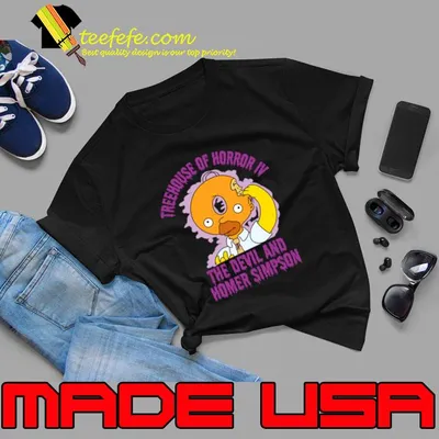Treehouse of horror donut the devil and homer simpson T-Shirt