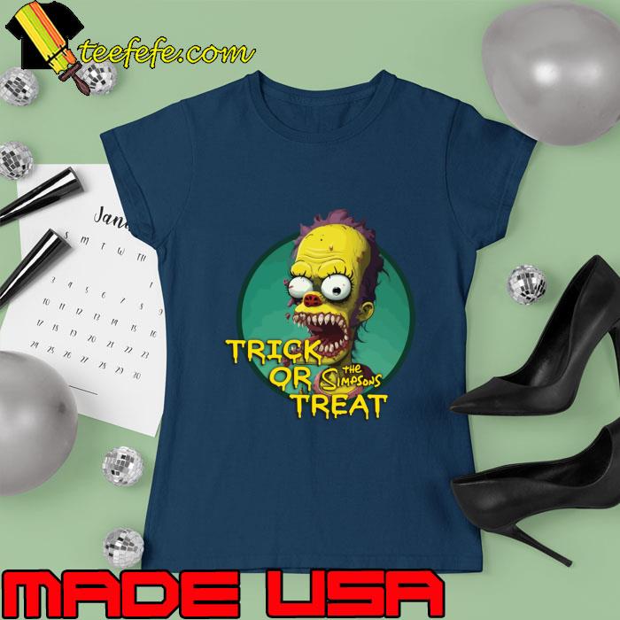 Trick Or Treat The Simpsons Halloween Scary Face T-Shirt Ladies tee Trick Or Treat The Simpsons Halloween Scary Face T-Shirt Ladies tee