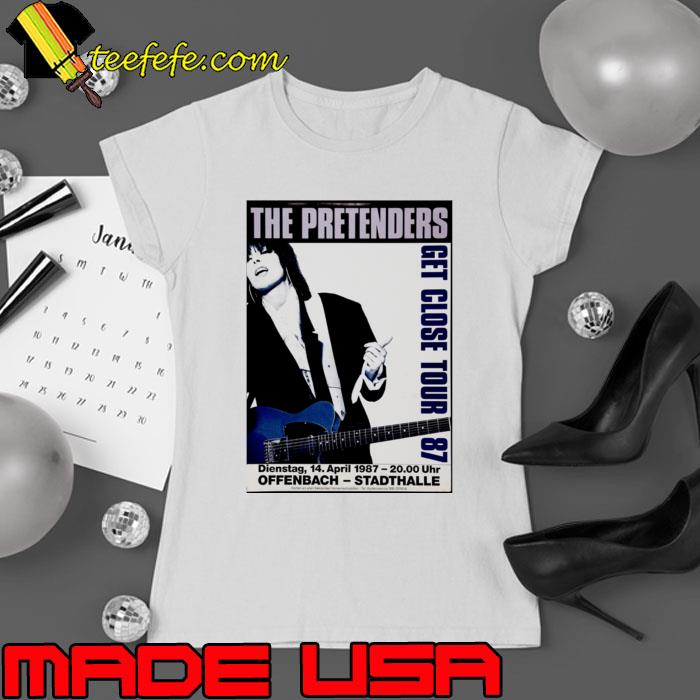 Vintage 1987 The Pretenders Get Close Tour 1987 Offenbach Stadthalle Concert T-Shirt Ladies tee Vintage 1987 The Pretenders Get Close Tour 1987 Offenbach Stadthalle Concert T-Shirt Ladies tee