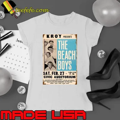Vintage Beach Boys Kroy present Civic Auditorium Concert T-Shirt
